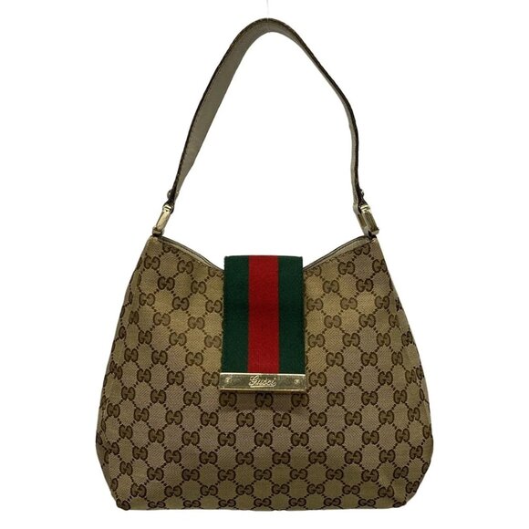 GUCCI GG Pattern, Shelly (Web) Beige White Multi Jacquard Leather 566-071825 - Picture 1 of 14